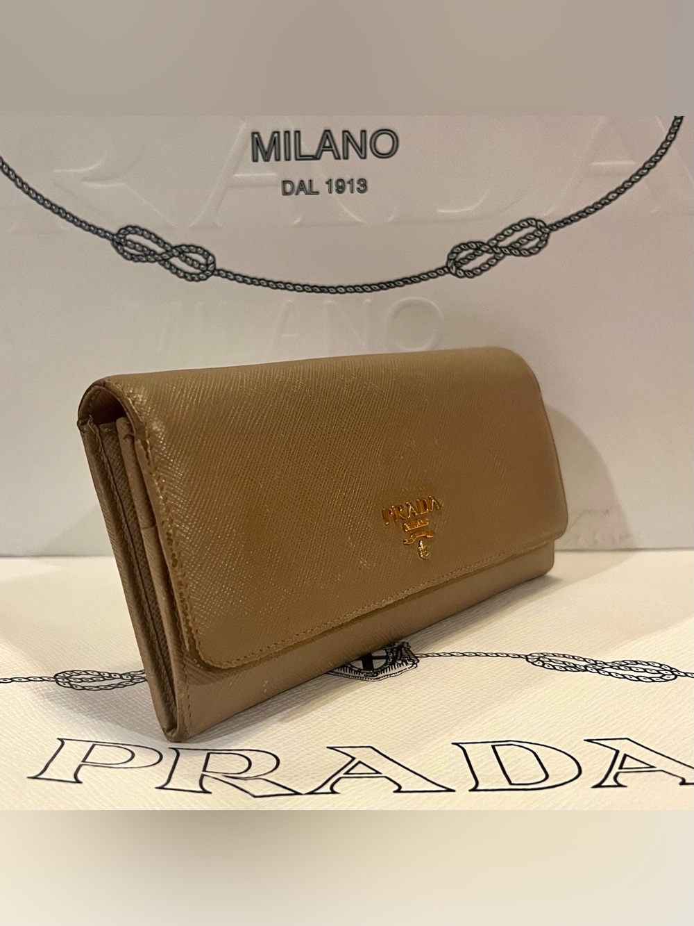 Prada Saffiano Leather Continental Wallet - Picture 3 of 16